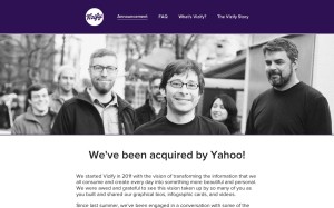Vizify has been acquired by Yahoo