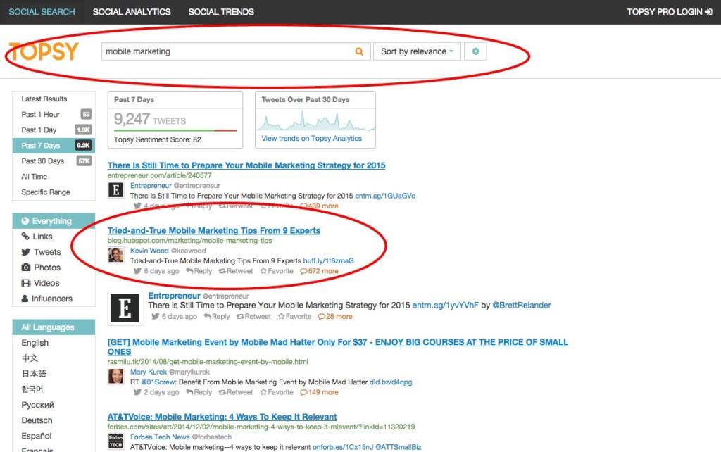 Topsy twitter Search Monitoring Analytics Topsy.com